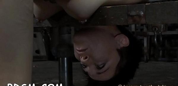  Clamped up angel gets her fuck holes tortured